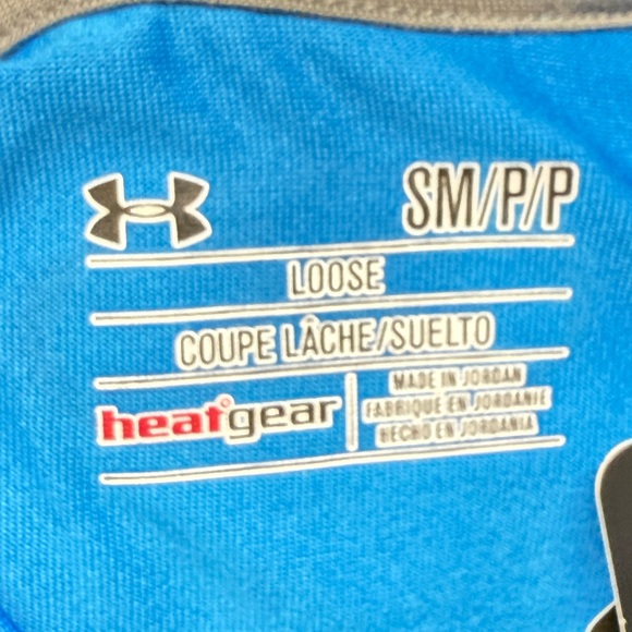 Under Armour size Small Men’s Blue Heatgear Loose Fit Short Sleeve T-shirt - Picture 5 of 6